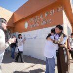 Mayra participó de un operativo de salud escolar en la EP Nº 51 de Villa La Florida