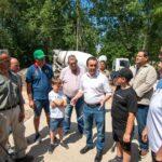 Andrés Watson supervisó las tareas de pavimentación en La Capilla