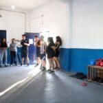 Eva Mieri recorrió la finalización de la puesta en valor integral del SUM del Club Villa Augusta de Ezpeleta