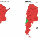 Mapa desolador: En rojo, provincias argentinas con pérdida de empresas y empleo