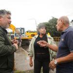 Eva Mieri supervisó tareas de limpieza en el Arroyo Las Piedras por las intensas lluvias