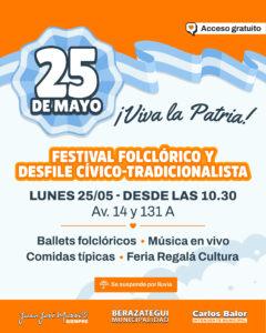 Gran festejo patrio en Berazategui por el 25 de Mayo