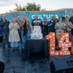 Carlos Balor en los 142 años de Gutiérrez, junto a cientos de vecinos y vecinas