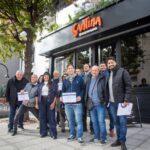 Eva Mieri compartió un desayuno de trabajo con comerciantes quilmeños y entregó certificados de habilitación