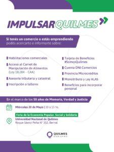 Nueva edición de la Feria de la Economía Popular, Social y Solidaria con la participación del programa comunal Impulsar Quilmes