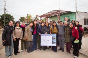 Nuevas cuadras de pavimento finalizadas en el barrio Owen de La Ribera