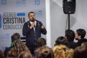 A un año de la condena de Cristina, Emmanuel Santalla y Lucia Cámpora encabezaron encuentro en Avellaneda