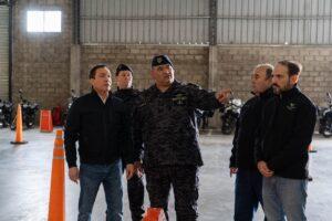Andrés Watson supervisó la dinámica en la base del Grupo de Prevención Motorizada