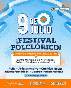 Gran Festival Folclórico para celebrar el 9 de Julio en Berazategui