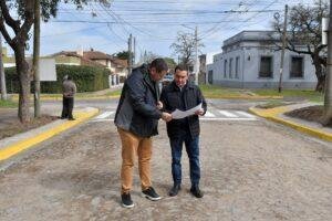 Andrés Watson oficializó la culminación de la intervención en la calle Jorge Newbery