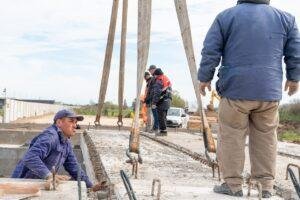 Avanza la construcción de la nueva subida y bajada de Ezpeleta en la autopista Buenos Aires-La Plata con fondos 100% municipales