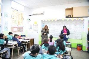 Magdalena Sierra recorrió las obras realizadas en la Primaria 36