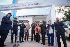 Mayra, Eva Mieri y el ministro Alonso encabezaron la inauguración de la nueva comisaría Quilmes 10ª de Don Bosco