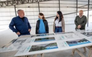 Balor y Batakis visitaron la obra del Polideportivo del Barrio 3 de Junio