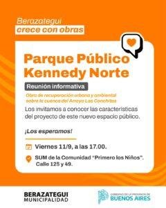 Convocan a reunión informativa para conocer el proyecto del Parque Público del barrio Kennedy Norte