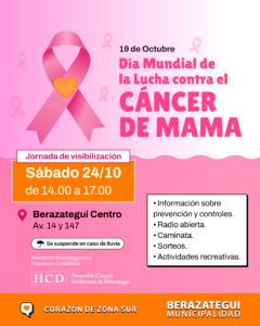 Berazategui se une por la prevención del cáncer de mama